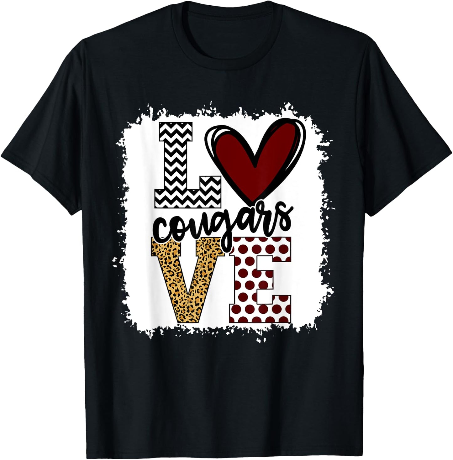 Cougars Mascot Love - School Spirit Fantastic Gifts T-Shirt - T-Shirt | Black