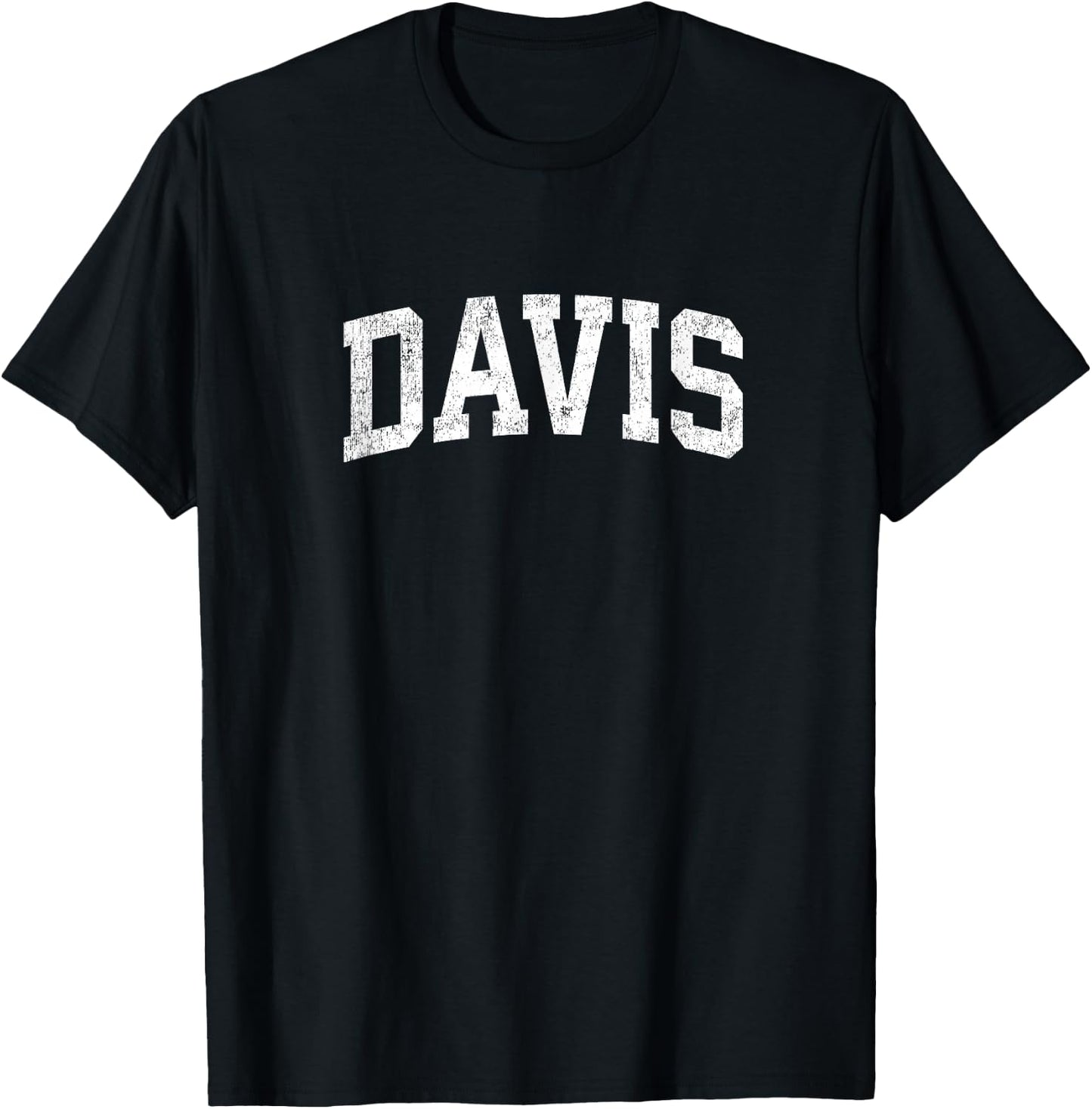 Davis California CA Vintage Athletic Sports Design T-Shirt - T-Shirt | Black