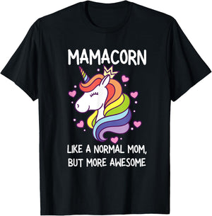 Funny Mamacorn Unicorn Costume Mom Mother's Day T-Shirt - T-Shirt | Black