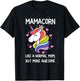 Funny Mamacorn Unicorn Costume Mom Mother's Day T-Shirt - T-Shirt | Black