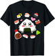 Kawaii Sushi Happy Funny Japanese Anime Cute Onigiri Sushi T-Shirt - T-Shirt | Black