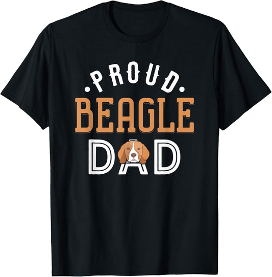 Beagle Dad Shirt Funny Father's Day Dog Lover Gift Proud T-Shirt - T-Shirt | Black