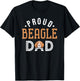 Beagle Dad Shirt Funny Father's Day Dog Lover Gift Proud T-Shirt - T-Shirt | Black