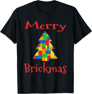 Christmas Tree Toy Block Set Style Funny Xmas Holiday Pun T-Shirt - T-Shirt | Black