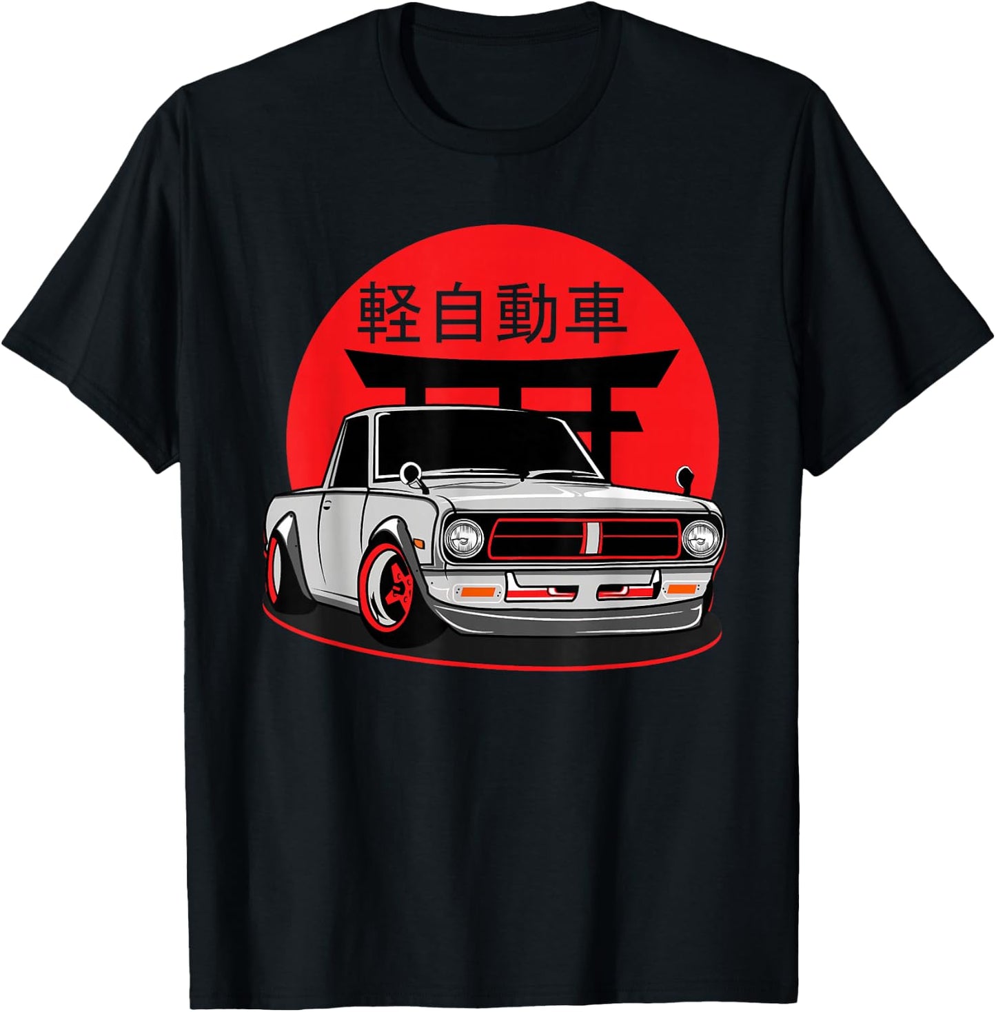Mini Truck Kei JDM Japanese Drift Car Japan Vintage Graphic T-Shirt - T-Shirt | Black