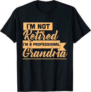 Fun Cute Professional Grandma Saying | Funny Grandmother T-Shirt - T-Shirt | Black