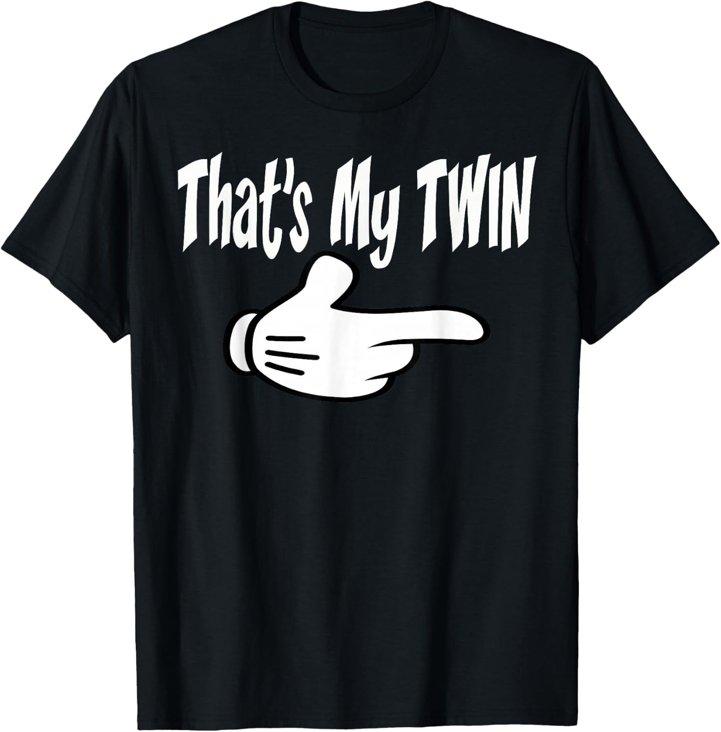 Twin Thats My Twin Right Hand Twins T Shirt T-Shirt - T-Shirt | Black