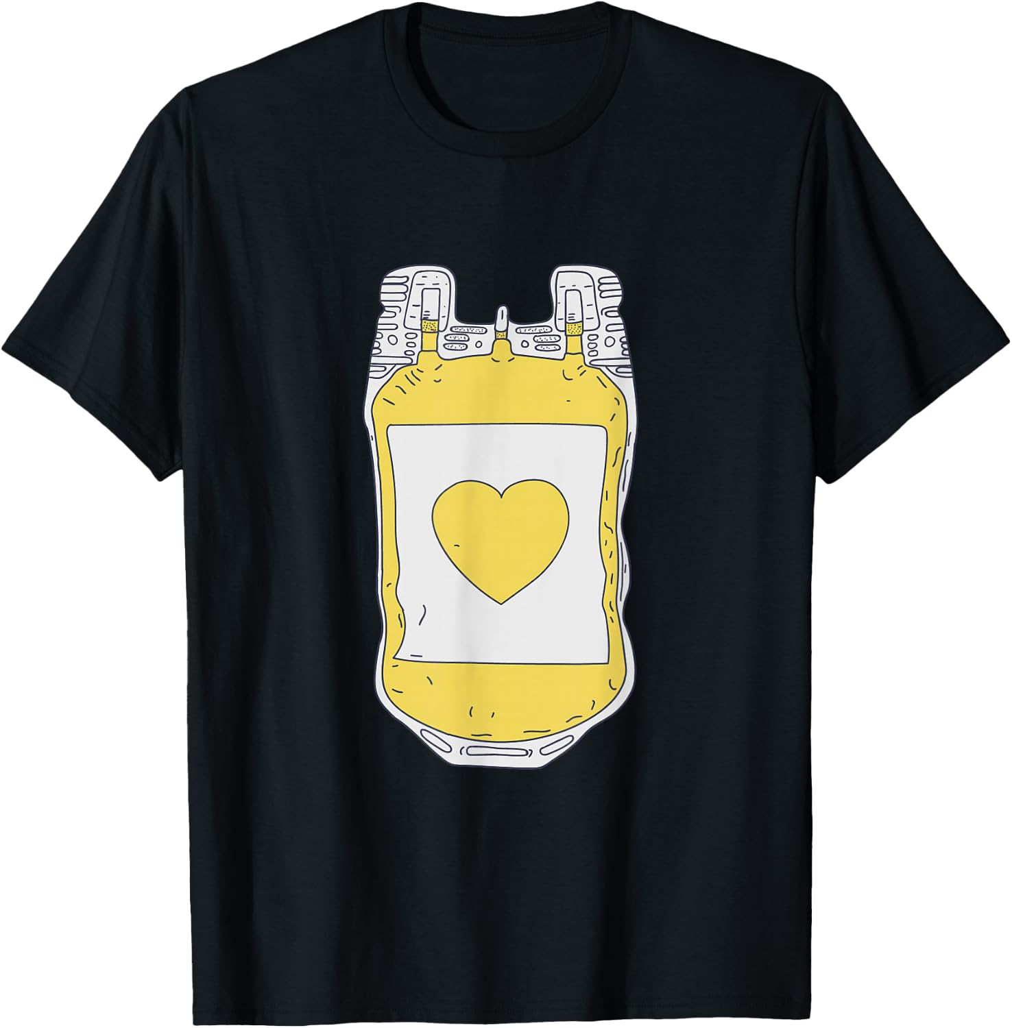 Plasma Donor - Yellow Heart - Plasma Chemist T-Shirt - T-Shirt | Black