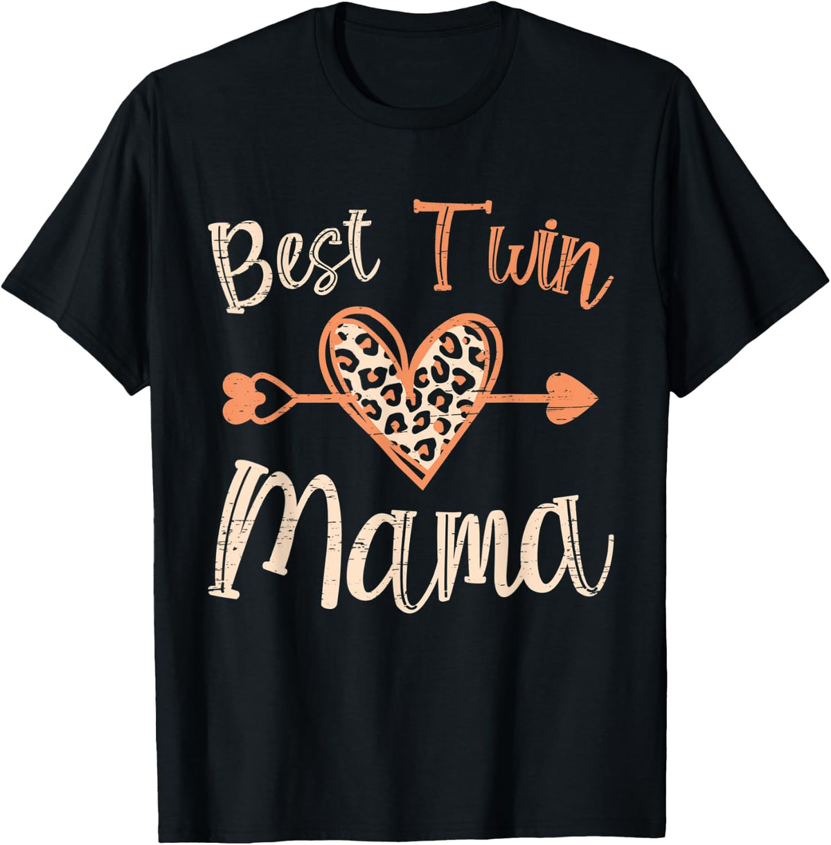 Best Twin Mama Momma and Baby First Mothers Day T-Shirt - T-Shirt | Black