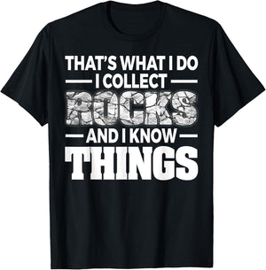 Funny Rock Collecting Gift Rockhound Men Women Geology Lover T-Shirt - T-Shirt | Black