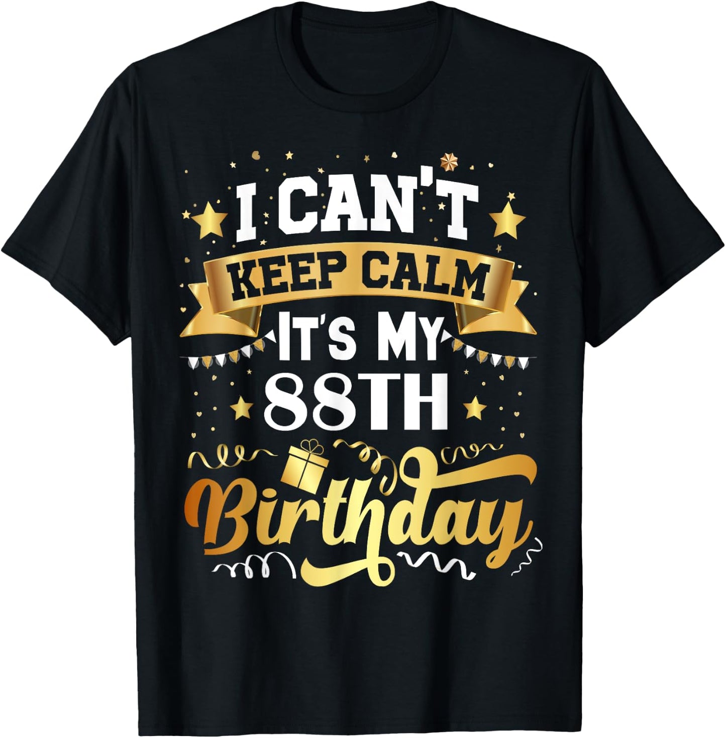 88 Year Old Birthday Party Gift 88th Birthday T-Shirt - T-Shirt | Black