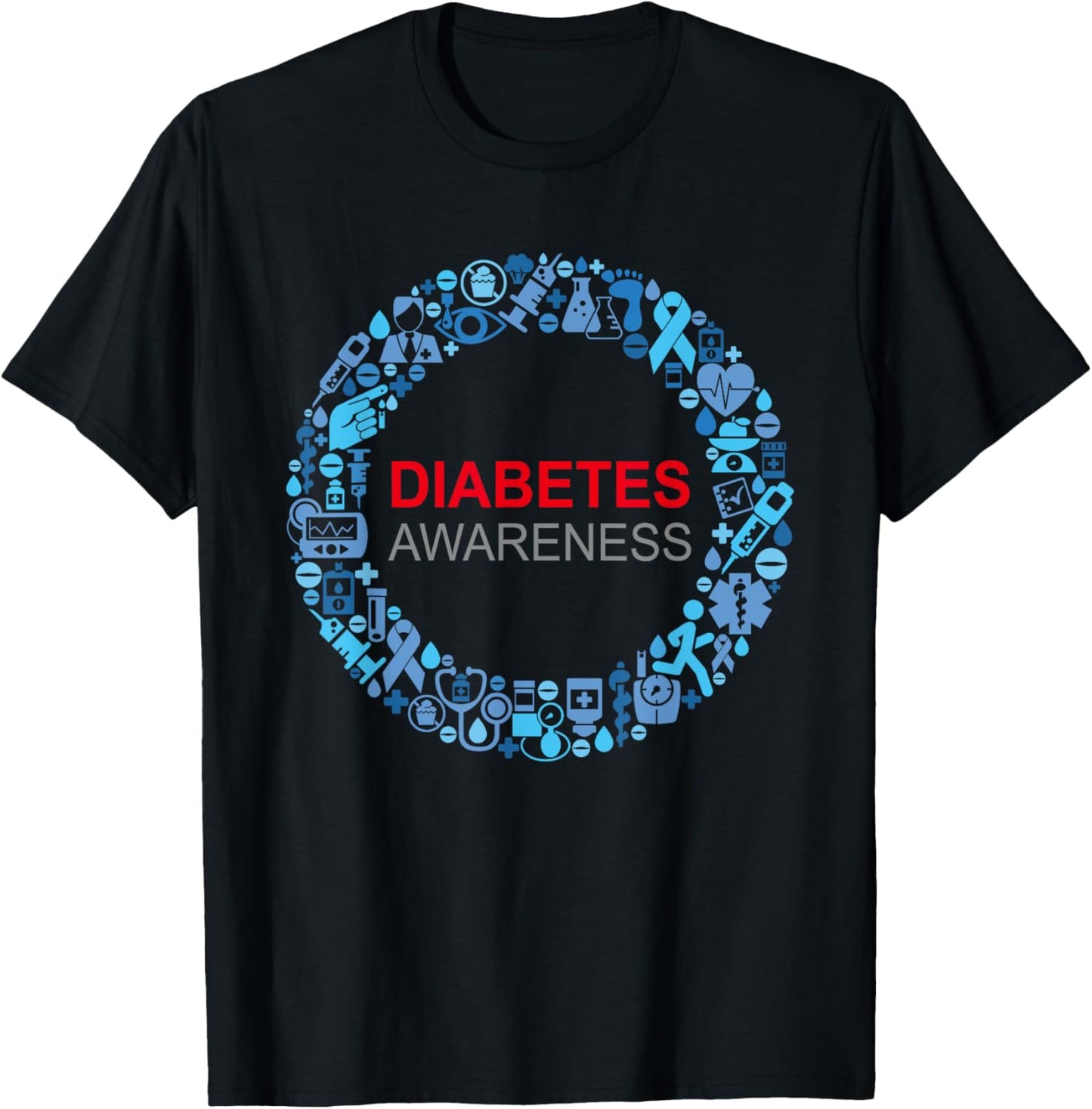 Diabetes Awareness World Diabetes Day T-Shirt - T-Shirt | Black