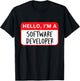 Hello, I’m a Software Developer - Funny T-Shirt - T-Shirt | Black