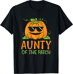 Pumpkin Aunty Of Patch Halloween Family Aunt Auntie Women T-Shirt - T-Shirt | Black