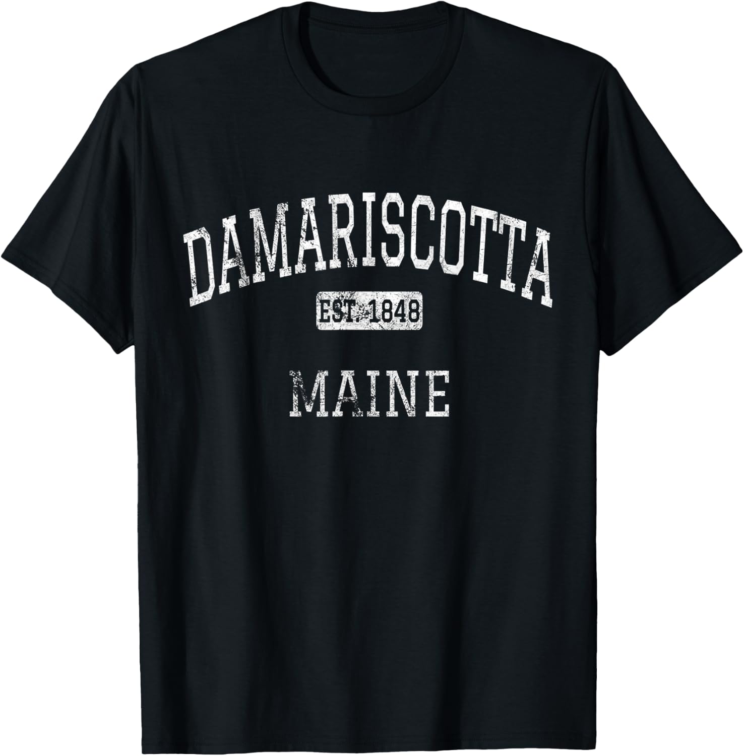 Damariscotta Maine ME Vintage T-Shirt - T-Shirt | Black