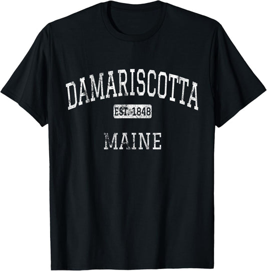 Damariscotta Maine ME Vintage T-Shirt - T-Shirt | Black