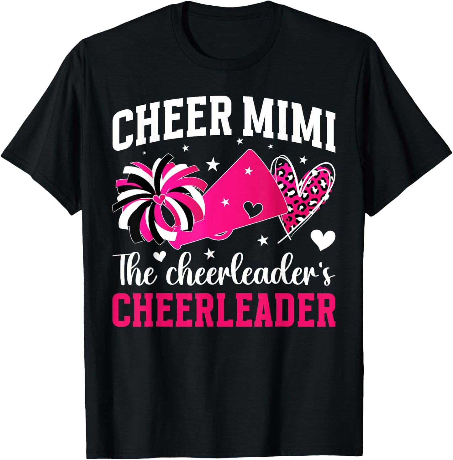 Cheer Mimi The Cheerleader's Cheerleader Mimi Grandma T-Shirt - T-Shirt | Black