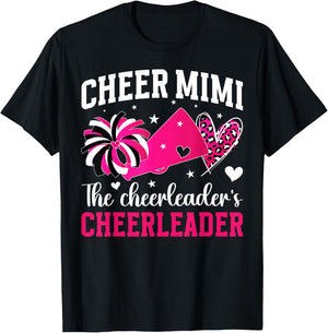 Cheer Mimi The Cheerleader's Cheerleader Mimi Grandma T-Shirt - T-Shirt | Black