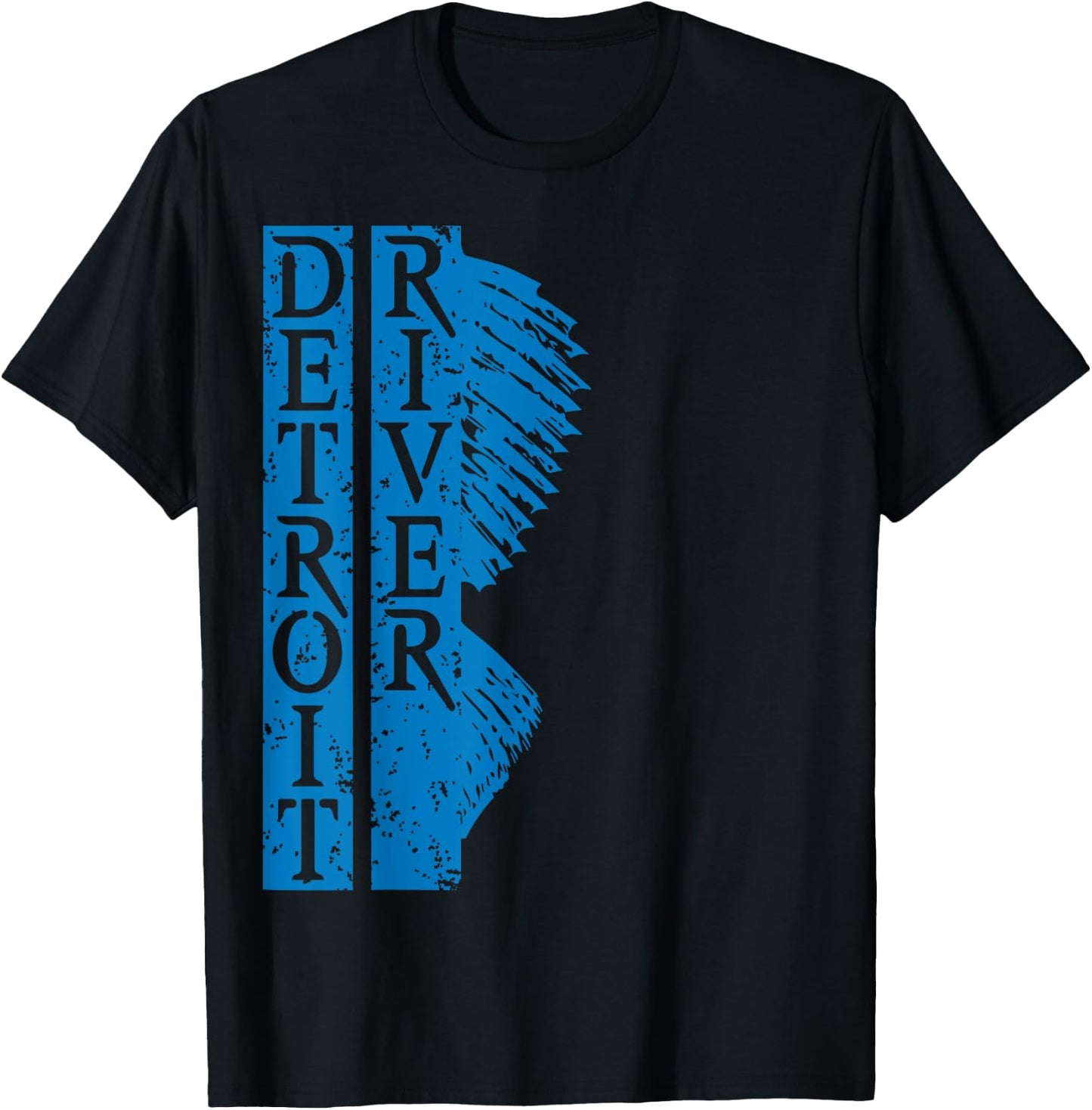 Detroit River Walleye Fishing T-Shirt - T-Shirt | Black