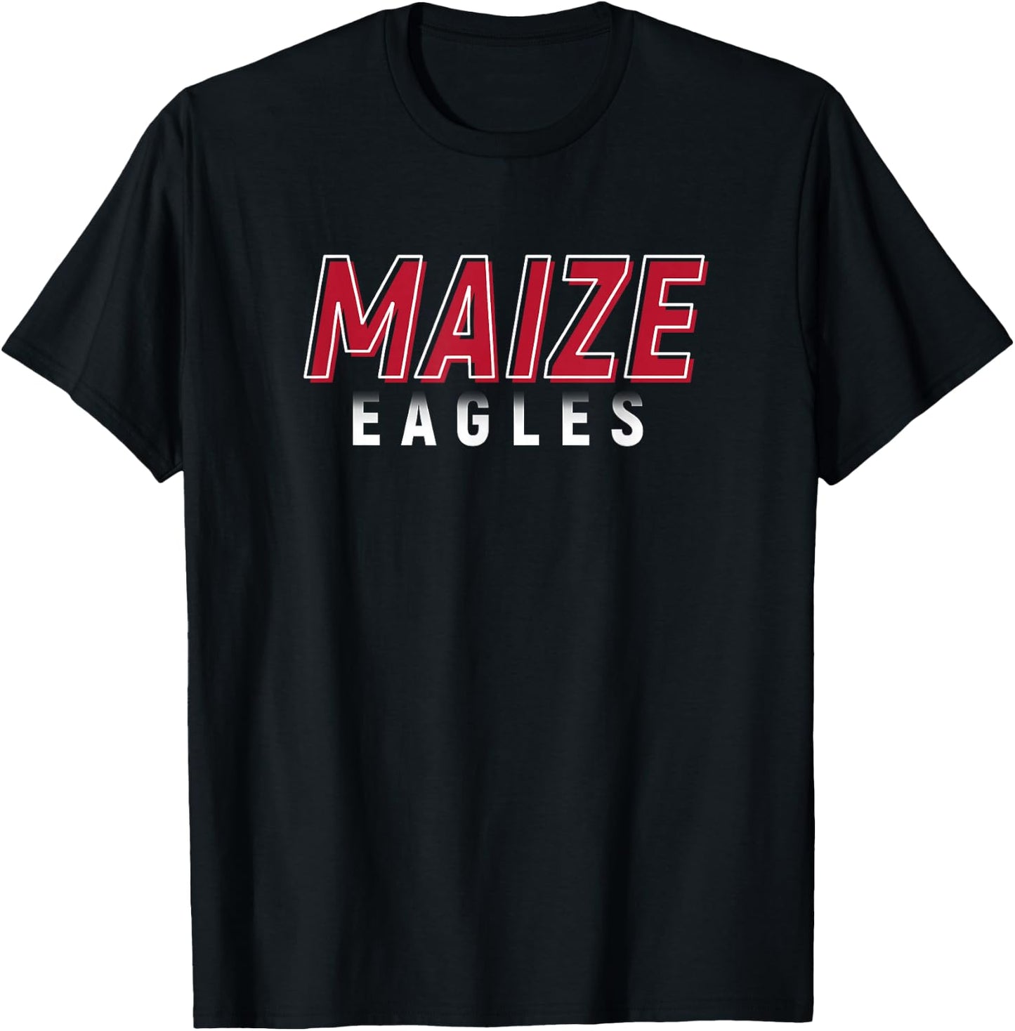 Maize Kansas Maize Eagles T-Shirt - T-Shirt | Black