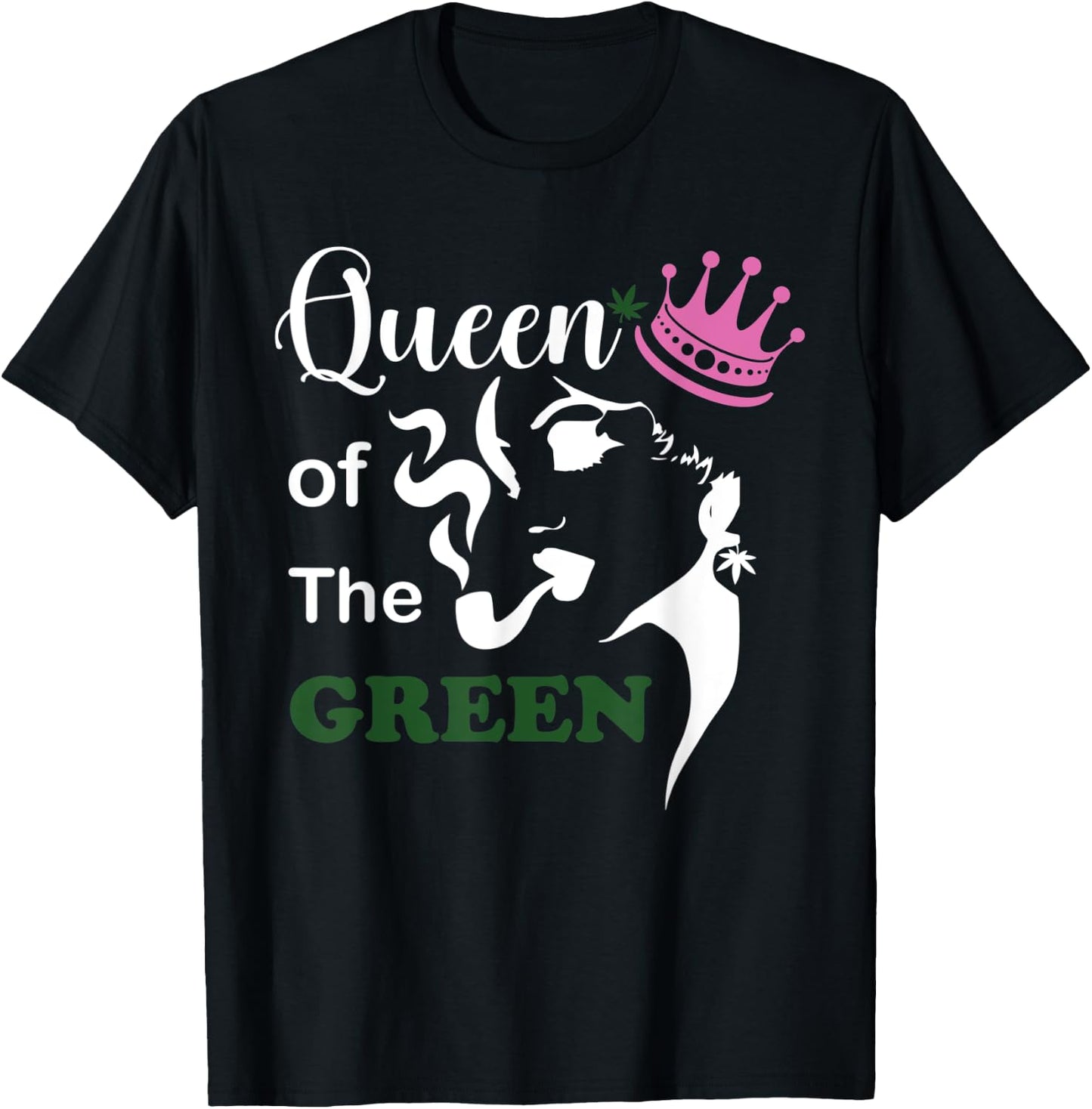 Queen Of Green Weed Cannabis of St Patricks Marijuana T-Shirt - T-Shirt | Black