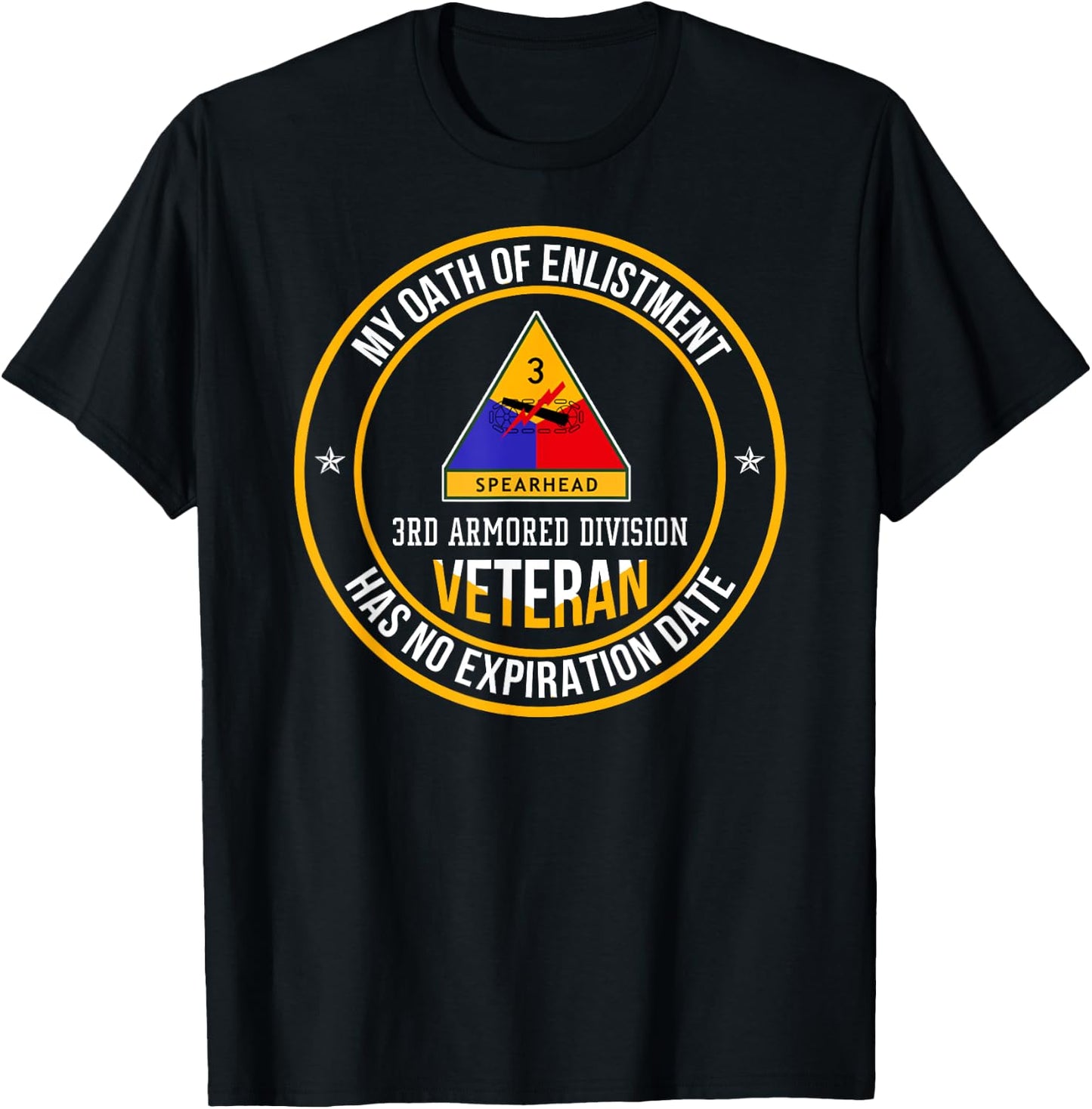 3rd Armored Division Veteran My Oath Of Enlistment Christmas T-Shirt - T-Shirt | Black