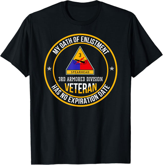3rd Armored Division Veteran My Oath Of Enlistment Christmas T-Shirt - T-Shirt | Black