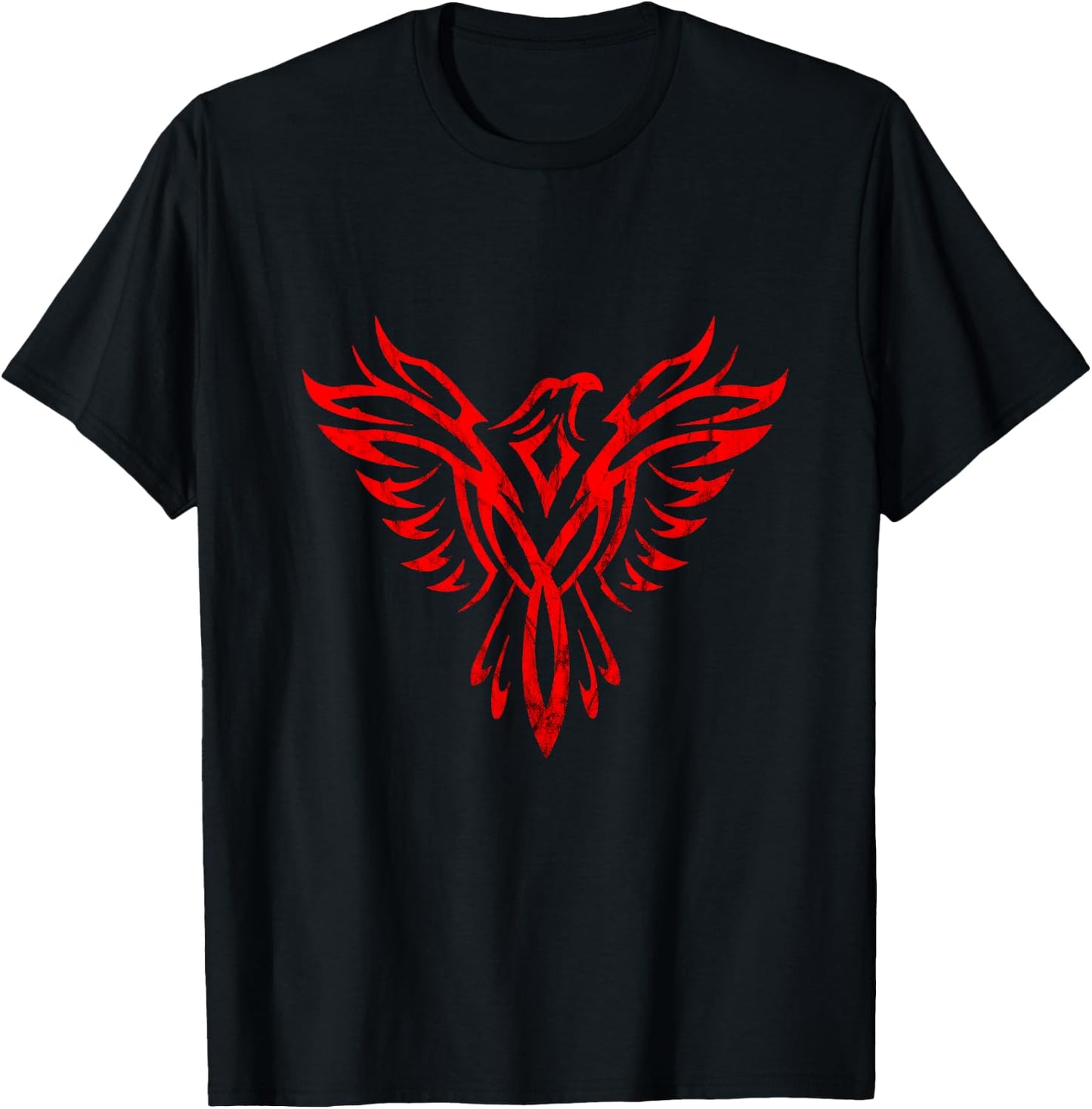 Phoenix Rising Fire Bird Reborn Ashes Rejuvenation T-Shirt - T-Shirt | Black