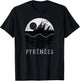 Pyrenees Vintage Mountains Hiking Camping France Retro T-Shirt - T-Shirt | Black