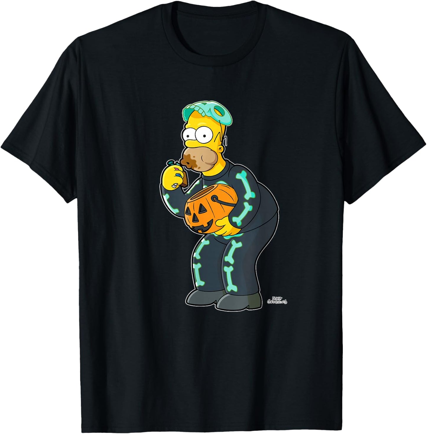 The Simpsons Homer Candy Feast Treehouse of Horror Halloween T-Shirt - T-Shirt | Black