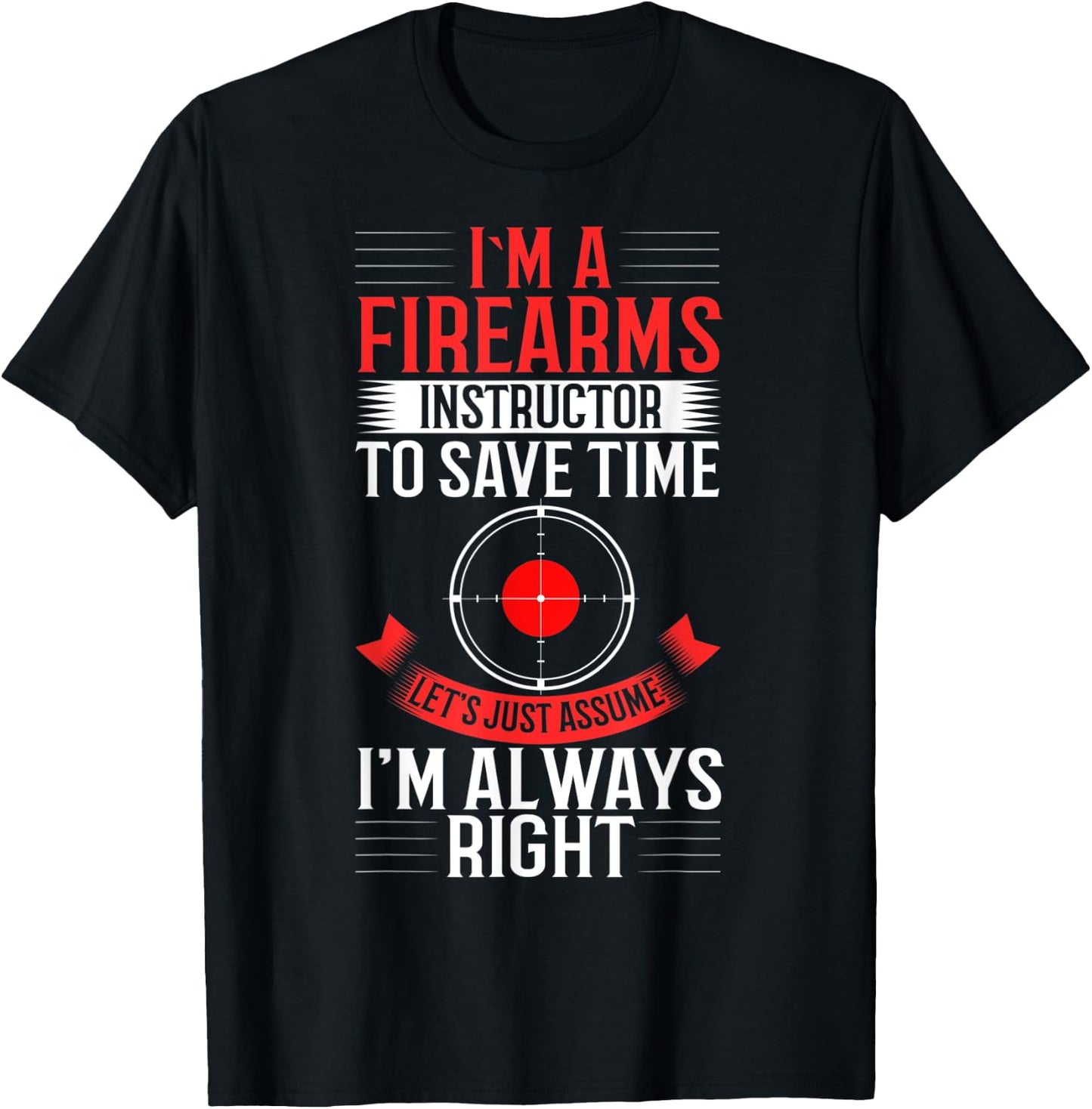 Firearm Instructor Gun Shooting Safety Weapon Training T-Shirt - T-Shirt | Black