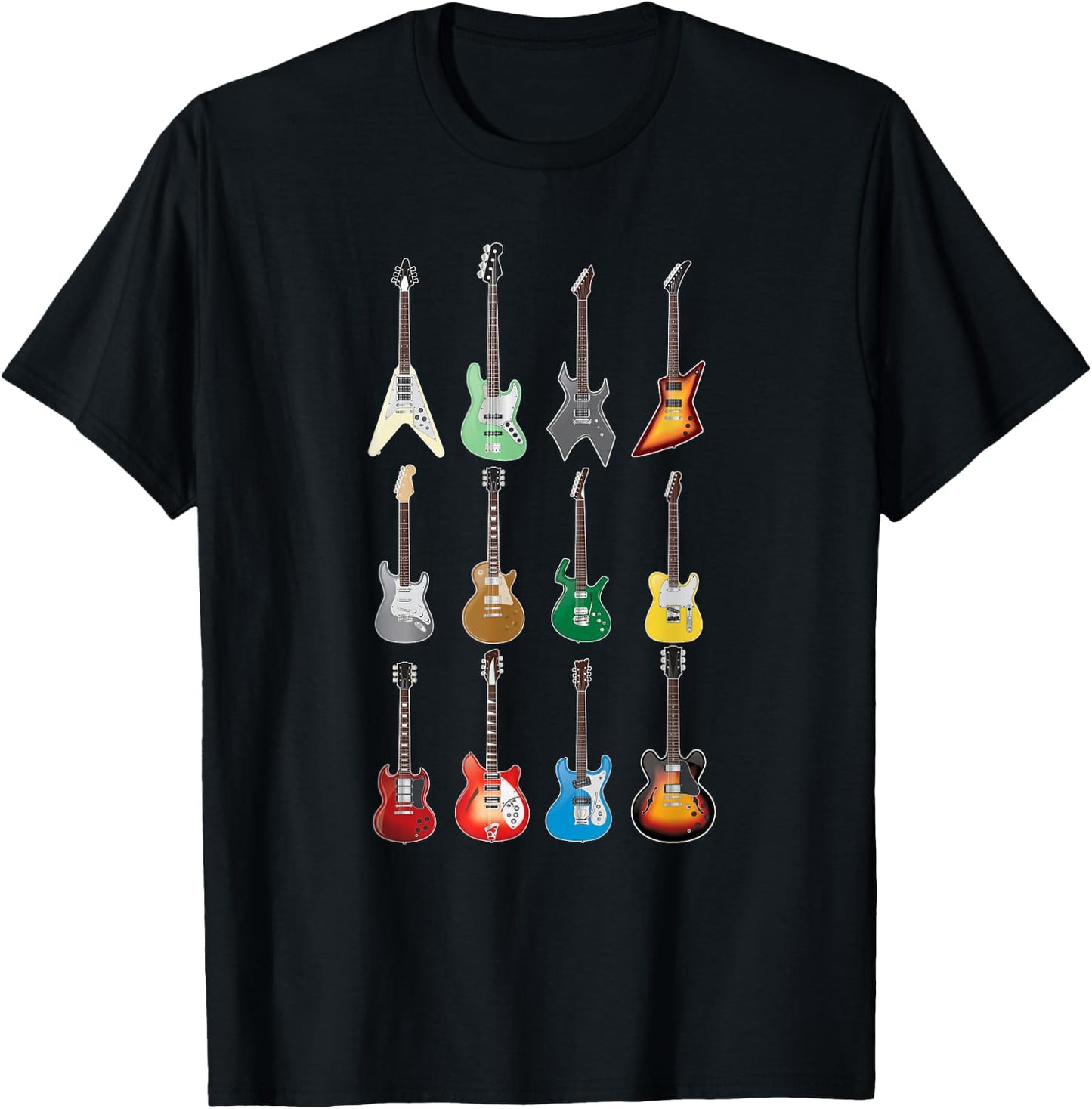 Electric Guitarist - Vintage Guitar Collection 2 T-Shirt - T-Shirt | Black