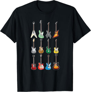 Electric Guitarist - Vintage Guitar Collection 2 T-Shirt - T-Shirt | Black
