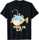 This Is Lit Angler Fish Monster Fishing Fisherman Anglerfish T-Shirt - T-Shirt | Black