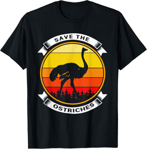 Save The Ostriches T-Shirt - T-Shirt | Black