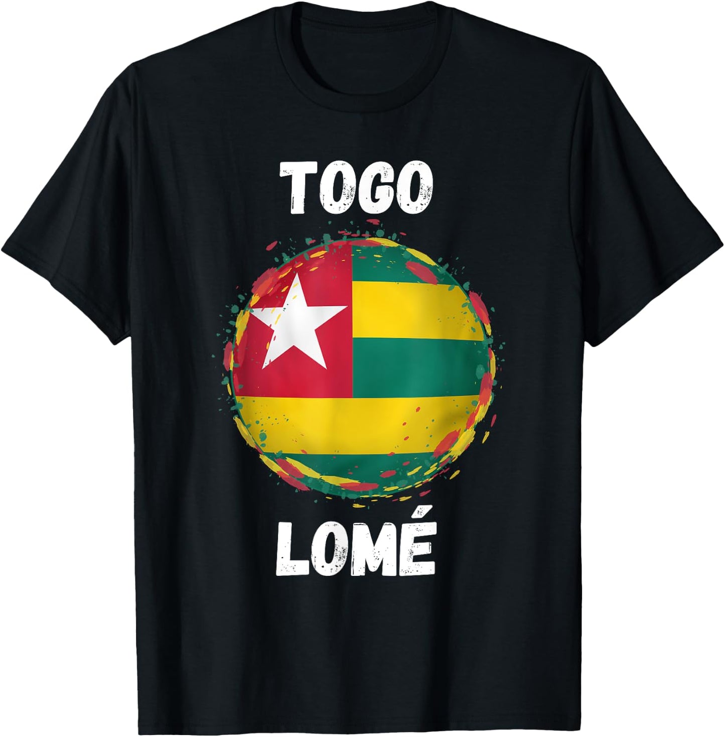 Lome Togo Retro Vintage Togolese Flag Souvenirs T-Shirt - T-Shirt | Black