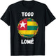 Lome Togo Retro Vintage Togolese Flag Souvenirs T-Shirt - T-Shirt | Black