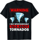 Funny Tornado Designs Women Meteorology Storm Lovers T-Shirt - T-Shirt | Black