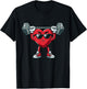 Funny Heart Weightlifting Valentines Day Deadlift Fitness T-Shirt - T-Shirt | Black