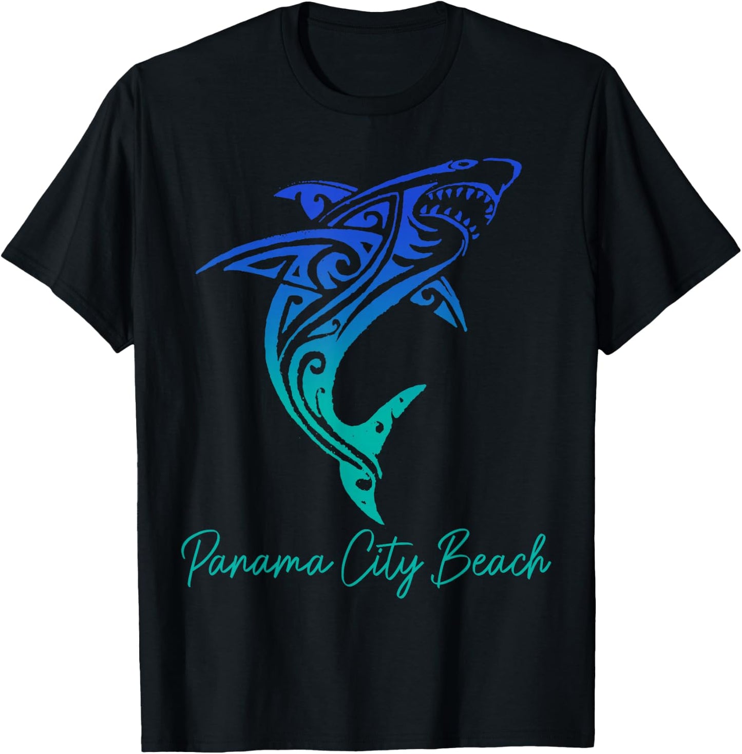 Panama City Beach FL Shark Scuba Diving Surfer Florida Surf T-Shirt - T-Shirt | Black
