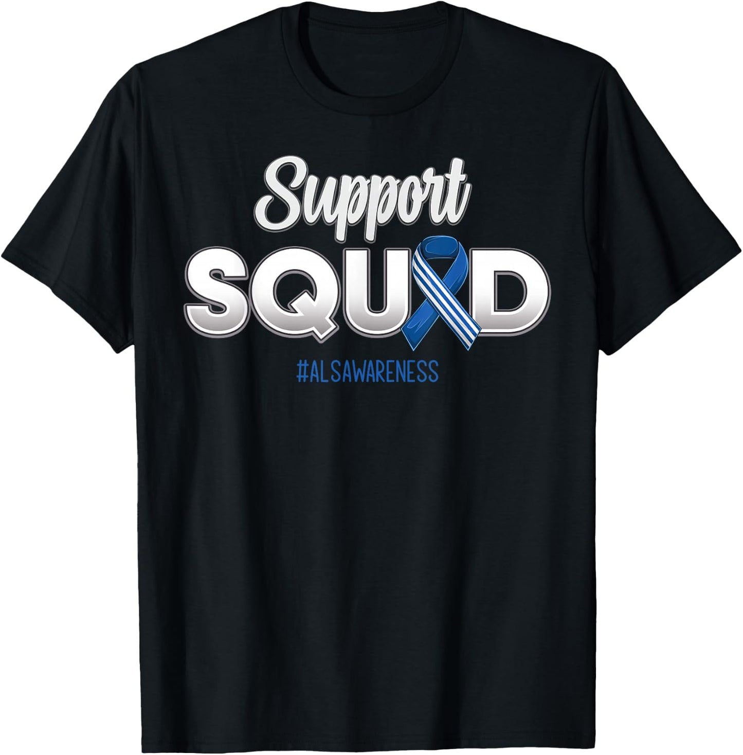 Support Squad ALS Awareness Hope Strong Women Kids T-Shirt - T-Shirt | Black