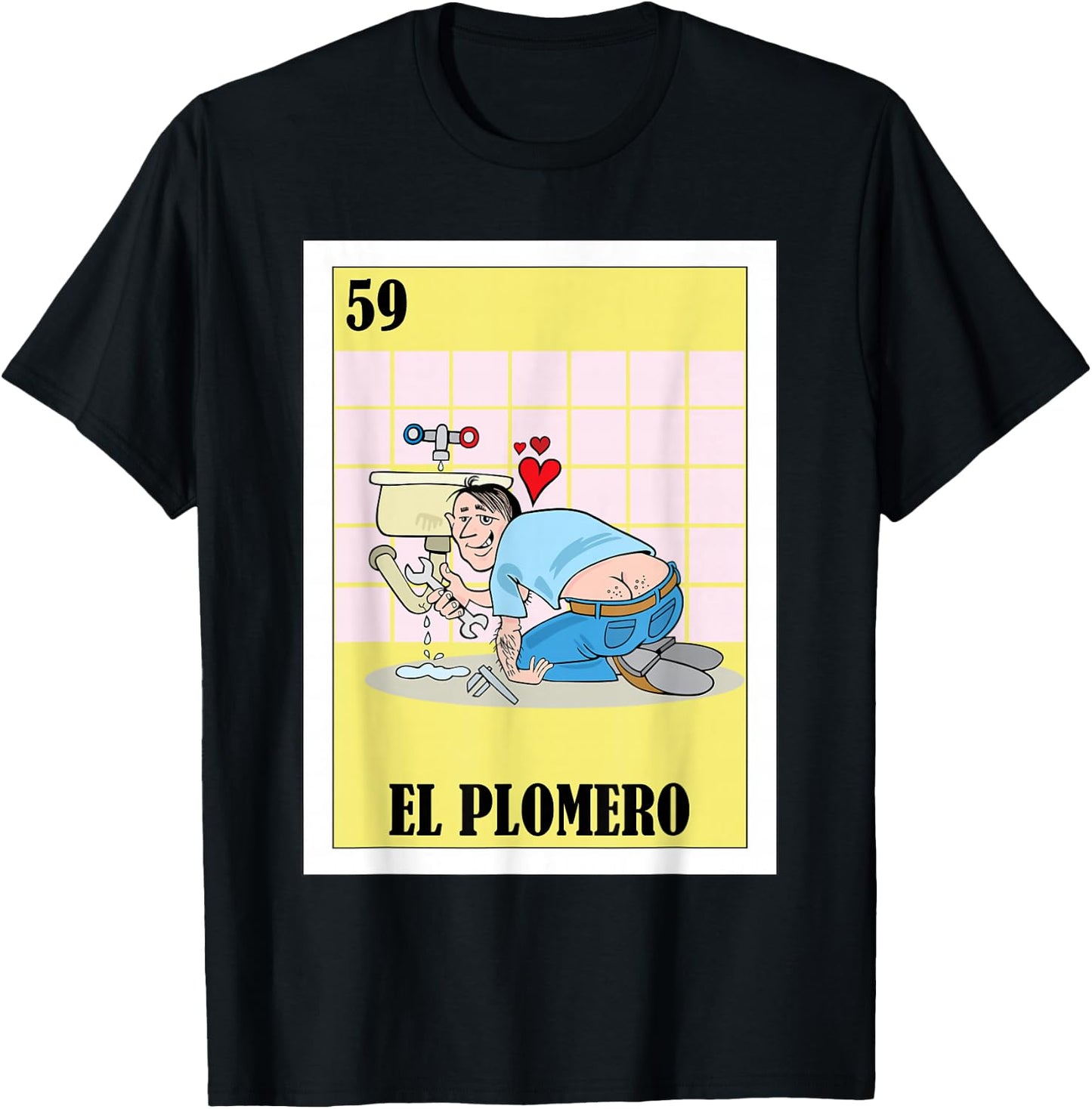 Funny Mexican Design for Plumbers - El Plomero T-Shirt - T-Shirt | Black