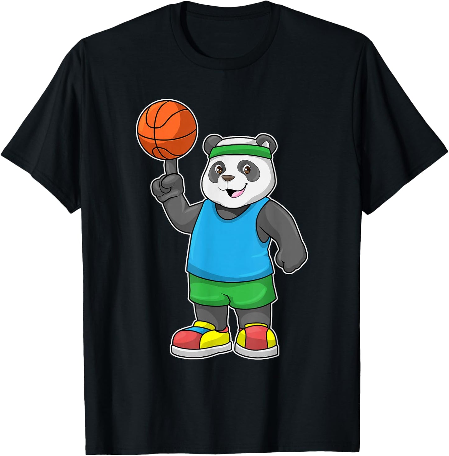 Panda Basketball T-Shirt - T-Shirt | Black