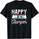 Happy Glamper Glamping Motorhome Camping Trailer Camper T-Shirt - T-Shirt | Black