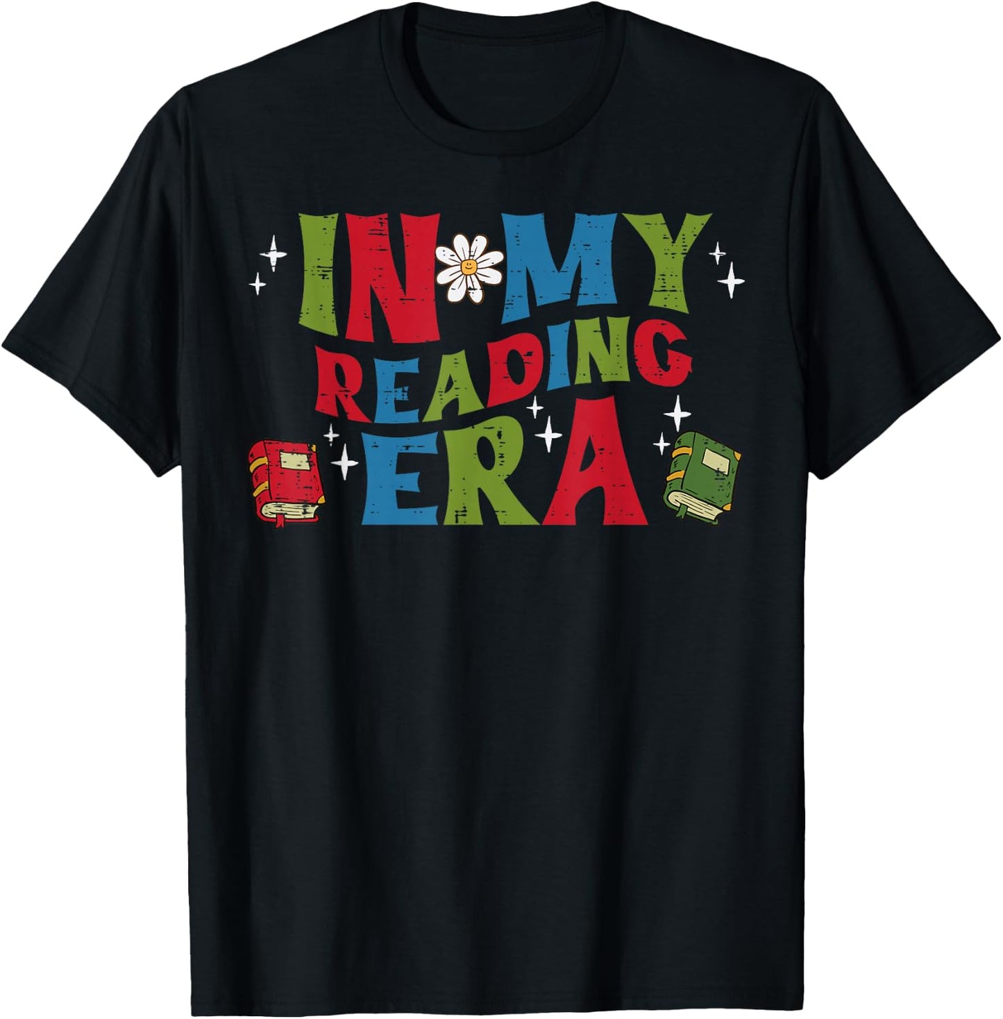 In My Reading Era Read Book Librarian Teacher Men Women Kids T-Shirt - T-Shirt | Black