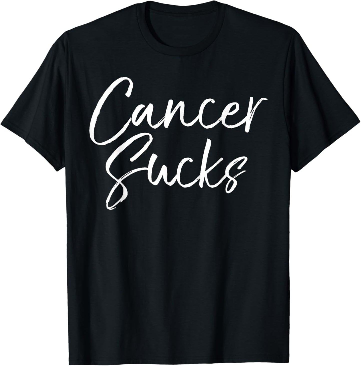 Funny Cancer Treatment Quote Encouragement Gift Cancer Sucks T-Shirt - T-Shirt | Black