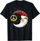 Santa Clause Moon And Star Peace Sign Christmas Dream T-Shirt - T-Shirt | Black