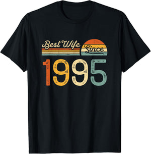 30th wedding anniversary - Best Wife Since 1995 30 years T-Shirt - T-Shirt | Black