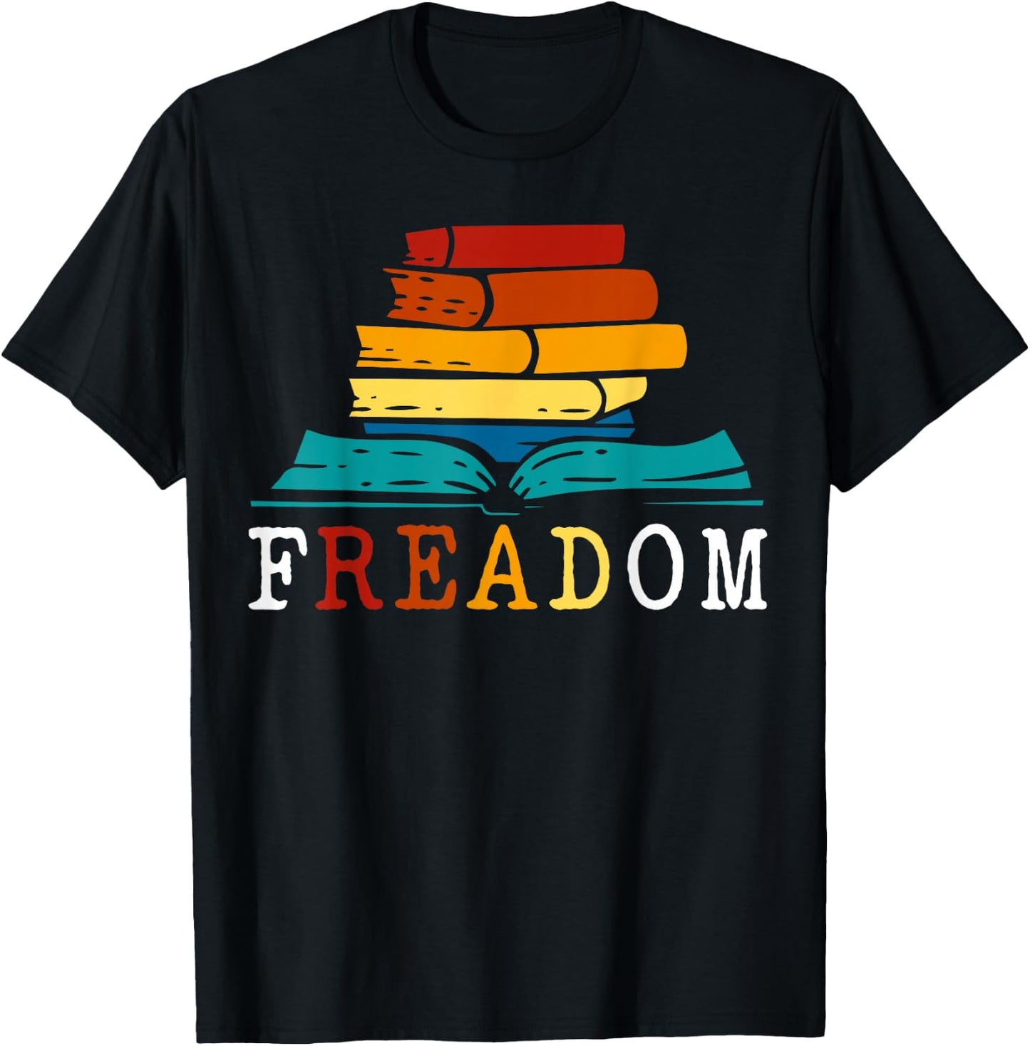 Freadom - Read Banned Books - Reader - Bookworm T-Shirt - T-Shirt | Black