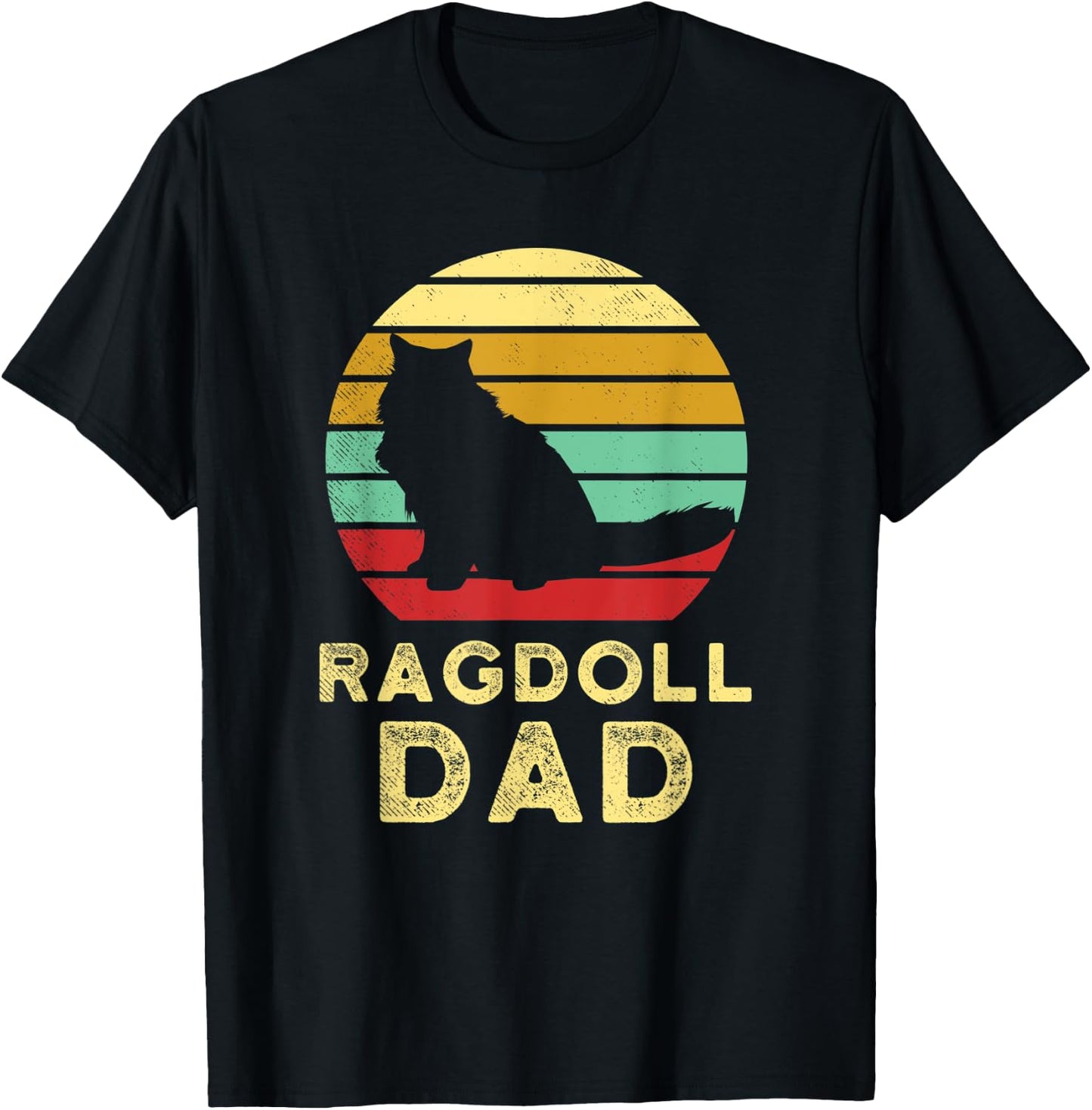 Retro Ragdoll Dad Vintage Ragdoll Cat Dad Rag Doll Cat Dad Women T-Shirt - T-Shirt | Black